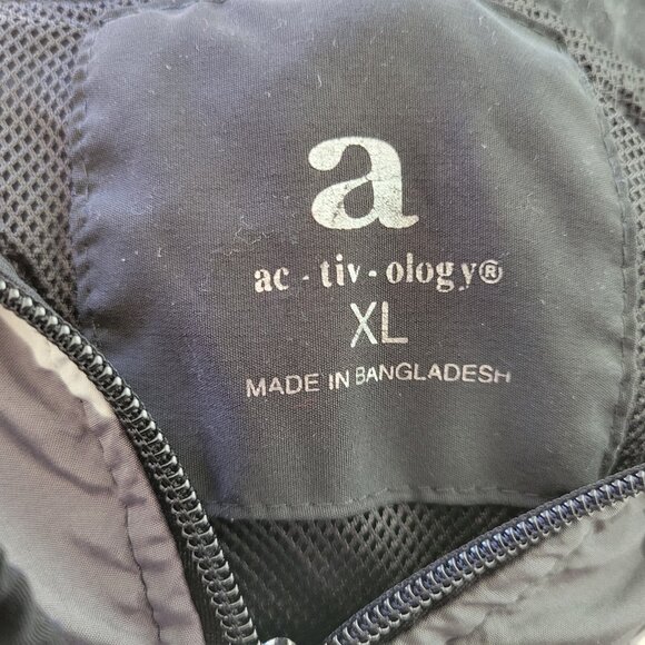 Activology Women Jacket Extra Large Black Animal Print  Zip Lightweight ANI17E - Picture 8 of 10